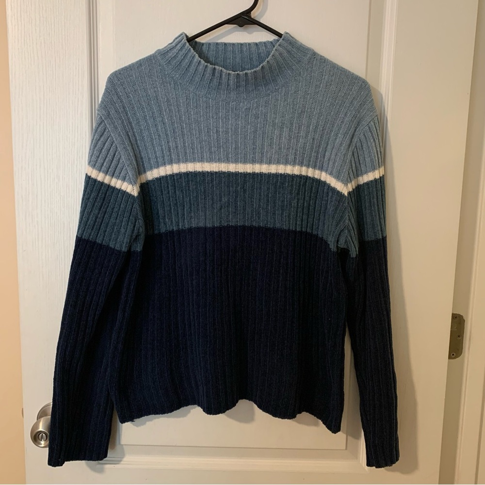 Vintage Sonoma Jean Company Striped Colorblock Sweater